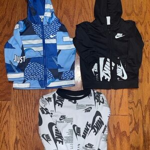Nike Toddler Hoodie Bundle 18M & 2T | Zip Hoodies + Sweatshirt | Boys Athleisure